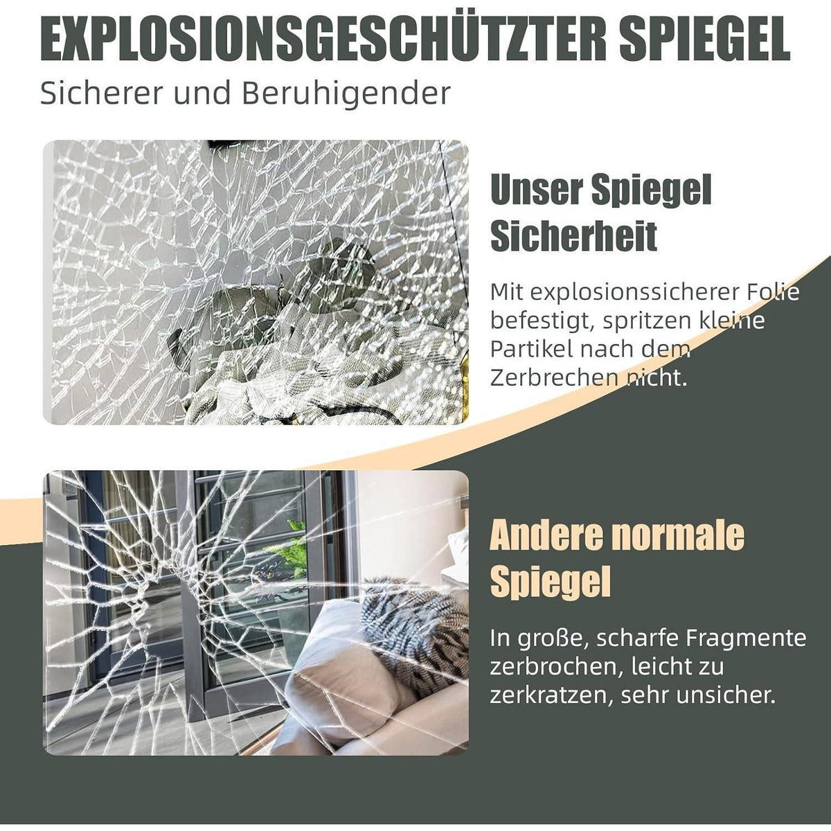 Ganzkörperspiegel Bogenförmig 165x60cm | Schwarz, Verstellbar & Wandmontage