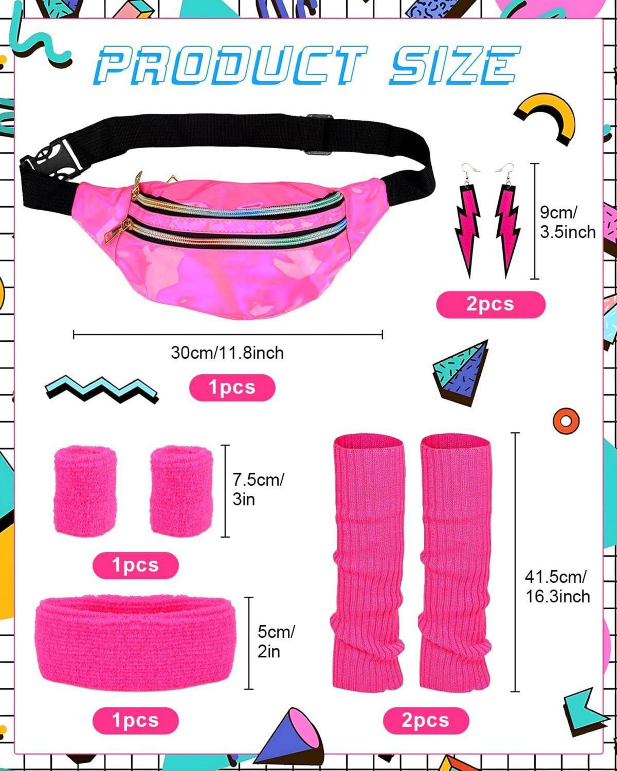 80er Jahre Damen Retro Trainingsanzug Kostüm Set • 80s 90s Kleidung