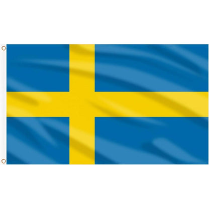 Schwedische Flagge 90x150 cm - 2er Set mit Ösen