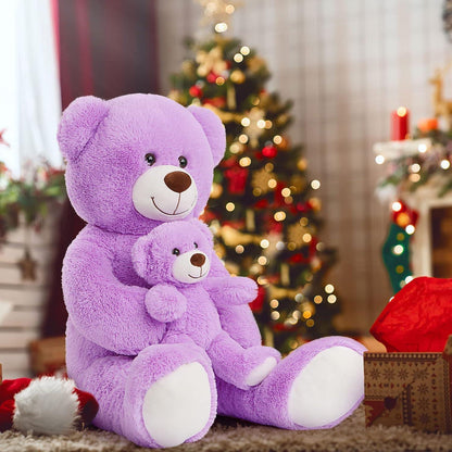 Großer Kuschelteddybär 100cm mit Babybär – Perfektes Geschenk