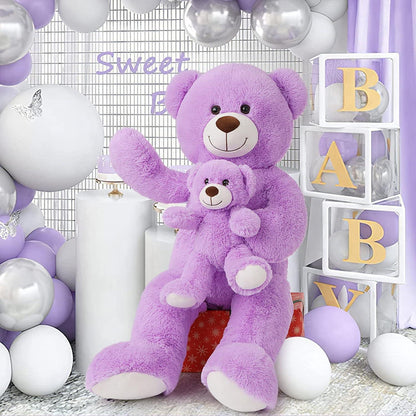 Großer Kuschelteddybär 100cm mit Babybär – Perfektes Geschenk