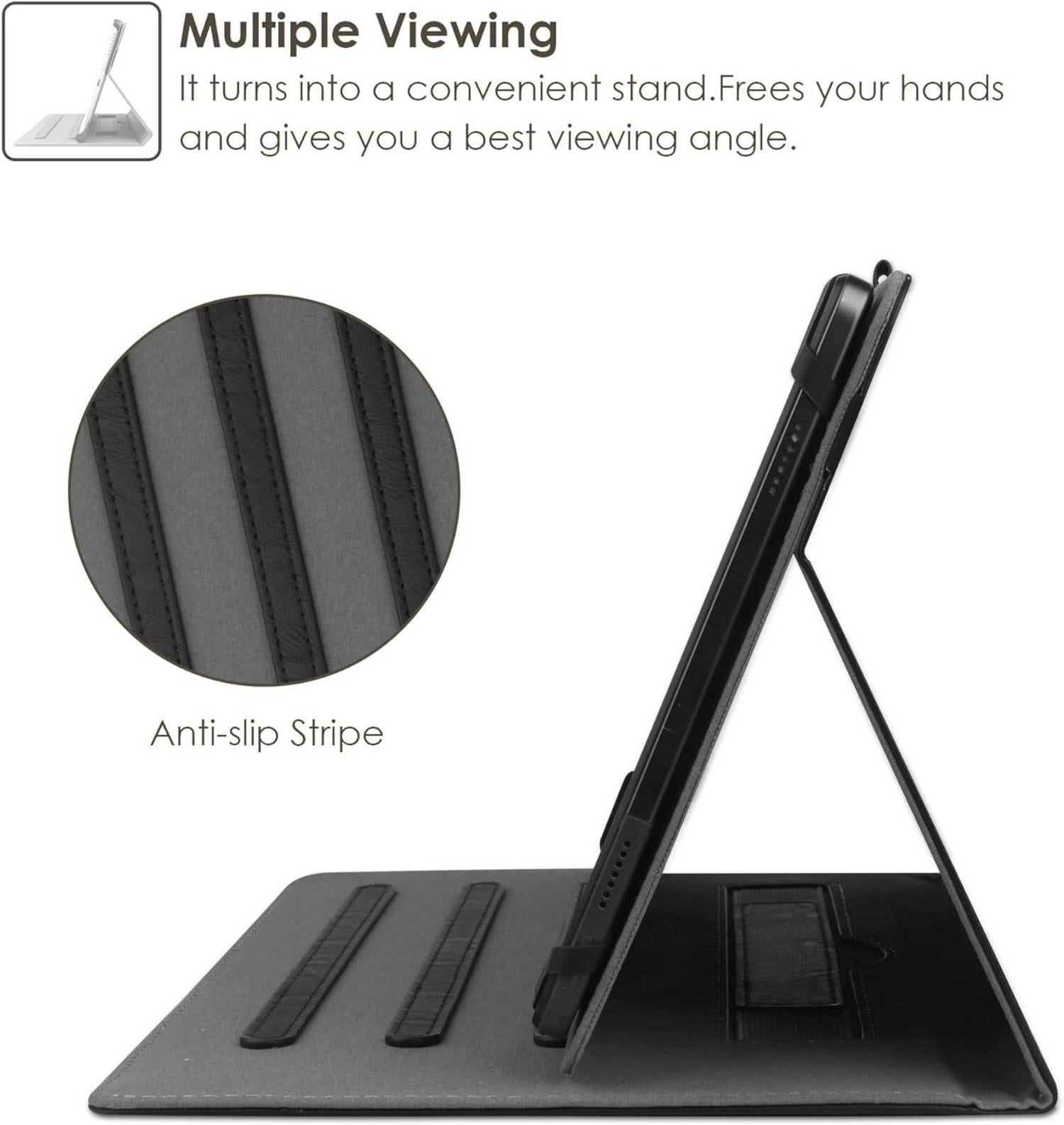 Universal Tablethülle PU Leder Stand 9-10.5 Zoll Tablet Schwarz