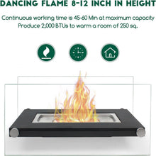 Bioethanol Tischkamin mit Löschhilfe, Tischfeuer für Indoor