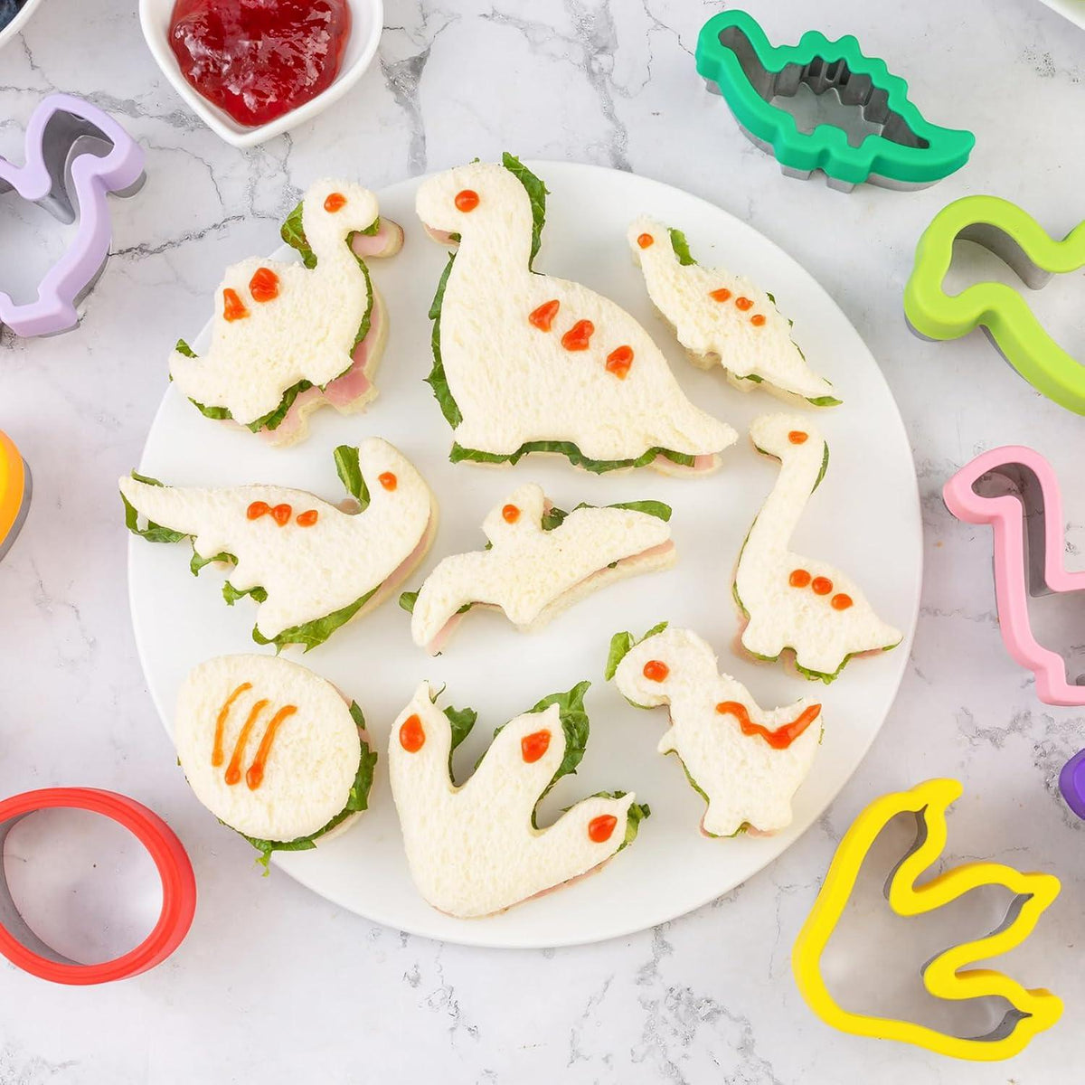 9er Set Dinosaurier Keks Ausstecher Edelstahl Kinder Dino Party