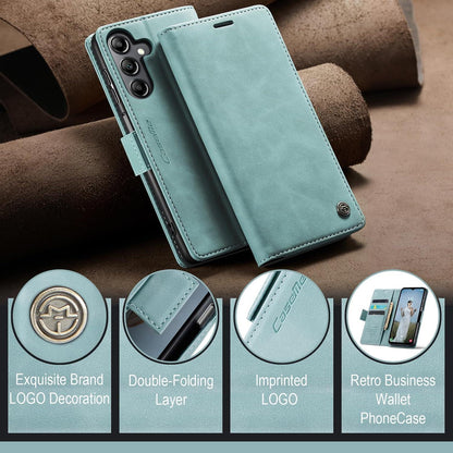 Handyhülle Samsung Galaxy A14 5G/4G Leder Klapphülle RFID 6,6'' Blau