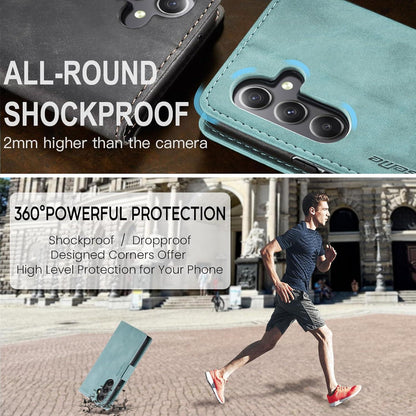 Leder Schutzhülle Samsung Galaxy A34 5G Hülle Flip Case Magnet 6,6'' - Blau