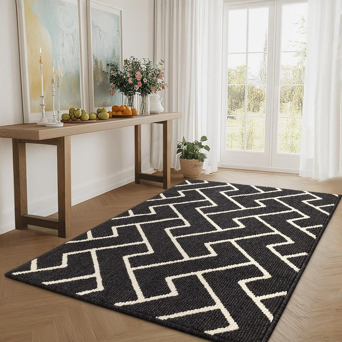 Schmutzfangmatte rutschfest 120x180 cm – Dunkelgrau Terrazzo