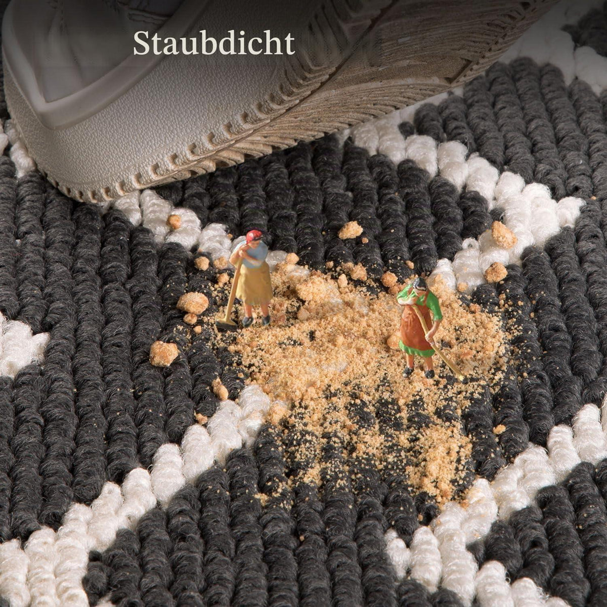Schmutzfangmatte rutschfest 120x180 cm – Dunkelgrau Terrazzo