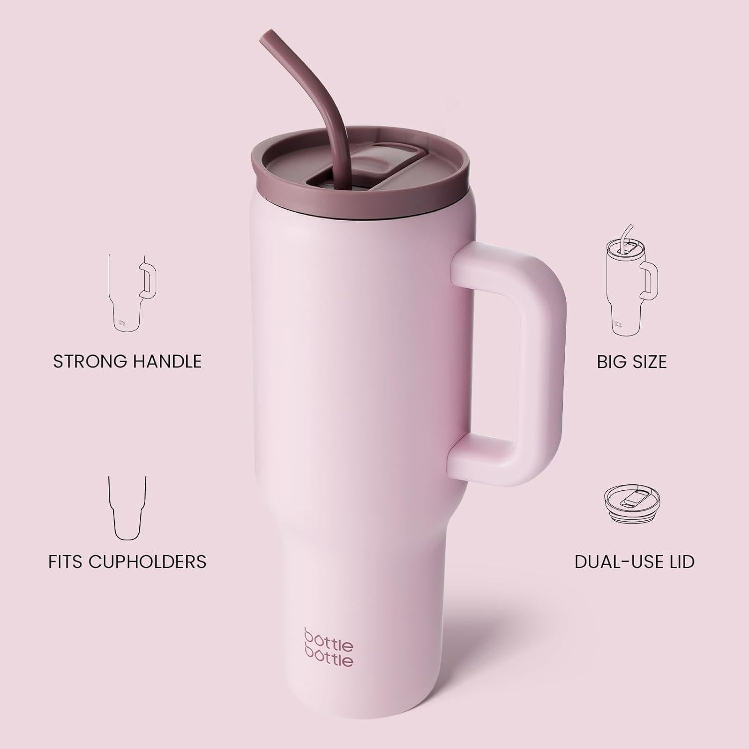 Rosa Thermosflasche Edelstahl 40oz Kaffeebecher mit