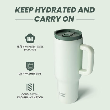 Isolierter Kaffeebecher Edelstahl 40oz BPA-frei Green