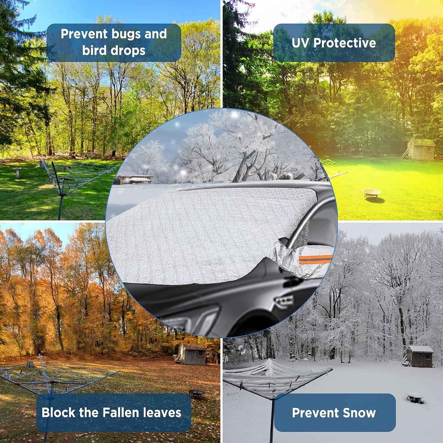 Auto Frontscheibenabdeckung mit Magneten Sonnenschutz Winter 9 Magnete