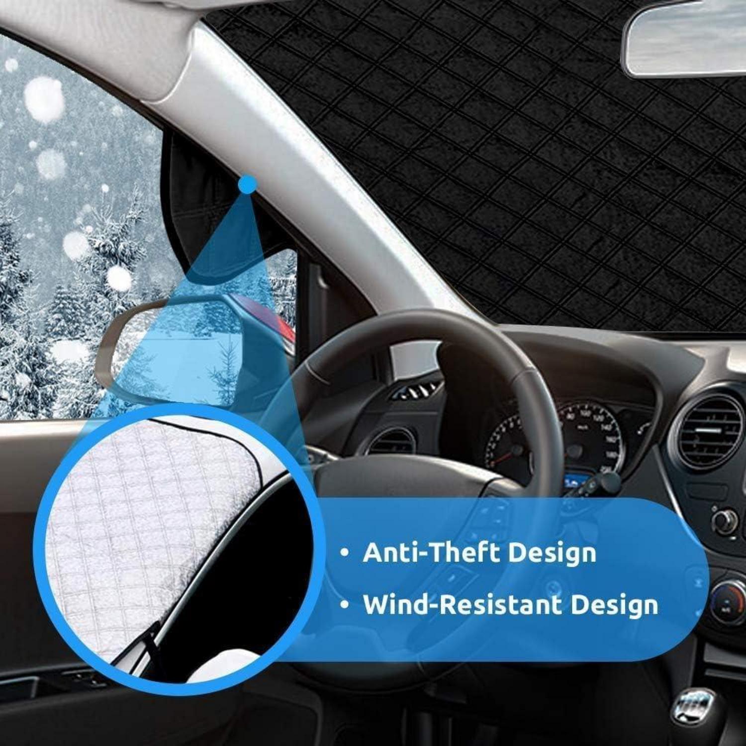 Auto Frontscheibenabdeckung mit Magneten Sonnenschutz Winter 9 Magnete
