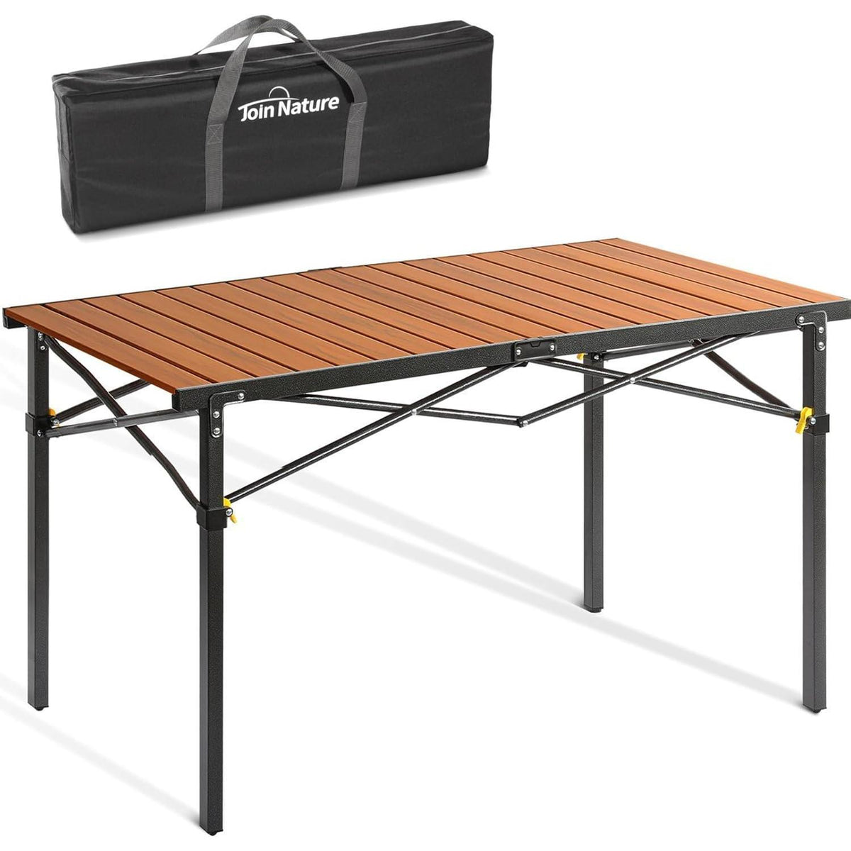 Klapptisch für 6 Personen, 118x70cm, Holzoptik, bis 100kg belastbar