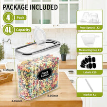Skroam 4L Vorratsdosen Set, Müsli Schüttdose luftdicht, BPA