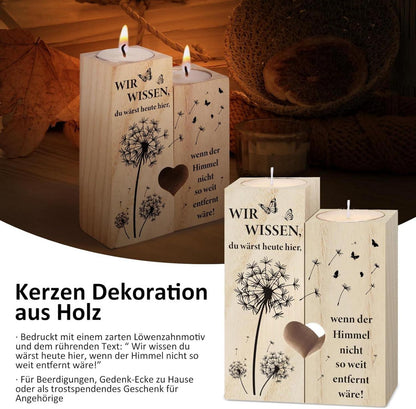 Vetbuosa Memorial-Kerzenständer Grabkerzen wir wissen du wärst heute hier Trauer