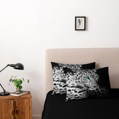 Leopard 3D Bettwäsche-Set 135x200 cm mit Kissenbezug