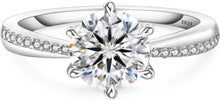Moissanite Verlobungsring Damen 1,5 Karat Diamant Solitärring