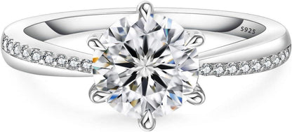 Moissanite Verlobungsring Damen 1,5 Karat Diamant Solitärring