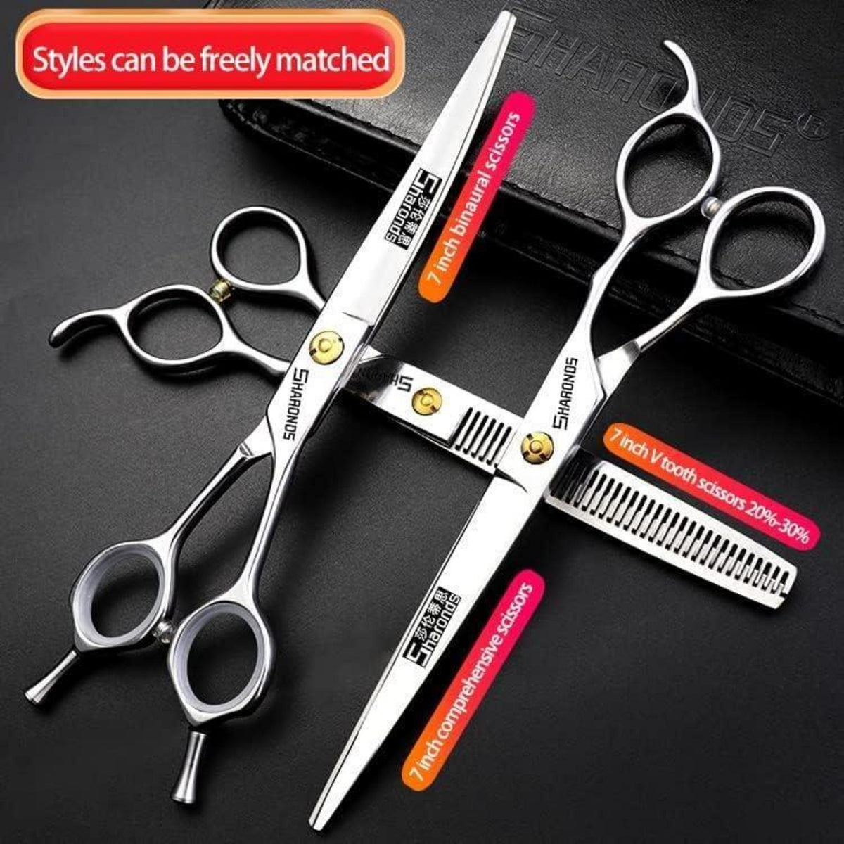 Professionelle Haarschneidemaschine Set mit Friseurschere (7 Zoll)