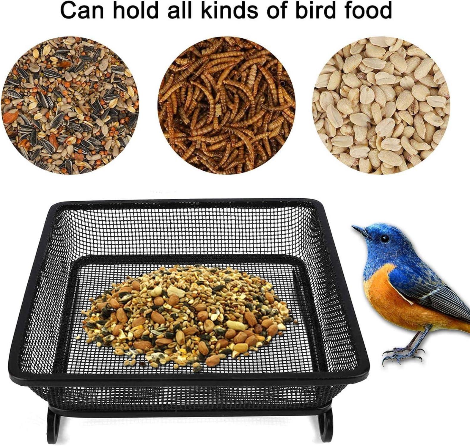 2er Pack Futterstation Vögel Bodenfutterstelle Feinmaschig Amseln Schneemann