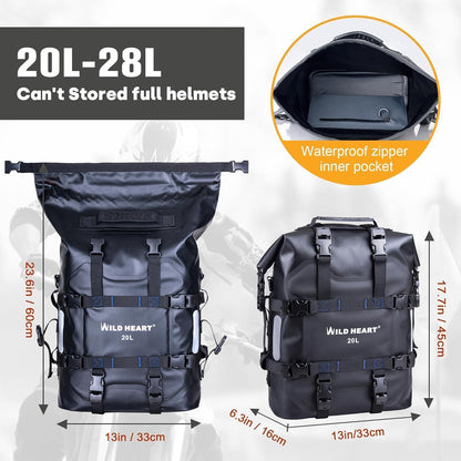 Wasserdichte Motorrad Seitentasche 20L Edelstahl Federung