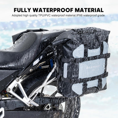 Wasserdichte Motorrad Seitentasche 25L Edelstahl Federung