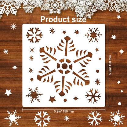 HOWAF 20 Weihnachten Schneeflocken Schablonen Set DIY