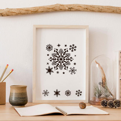 20 Stk. Weihnachten Schneeflocken Schablone Set DIY Handwerk Stencil Kit