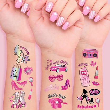 10x Rosa Prinzessin Einhorn Mädchen Kindertattoos