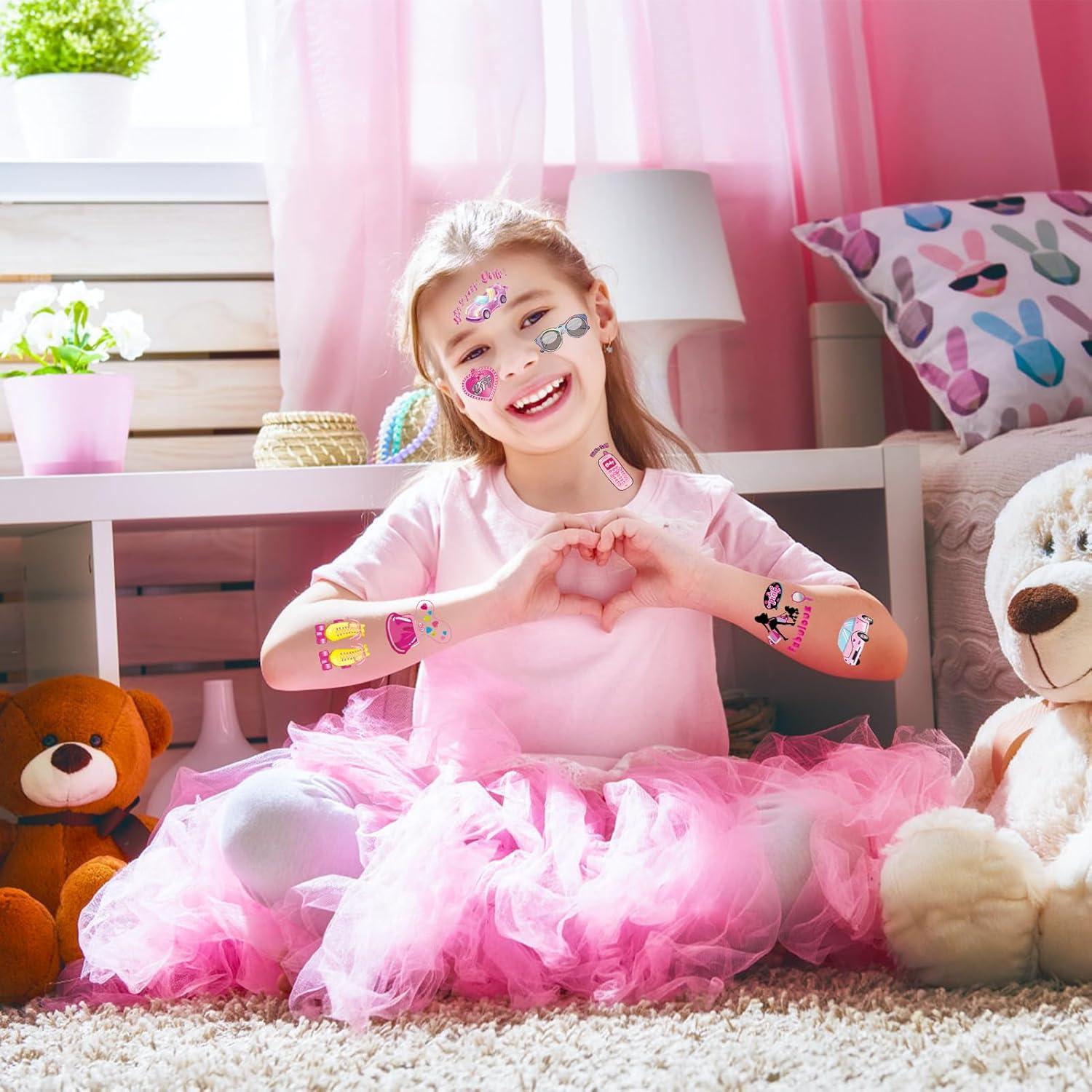 HOWAF 10 Blätter Mädchen Tattoo Kinder Prinzessin Einhorn Aufkleber