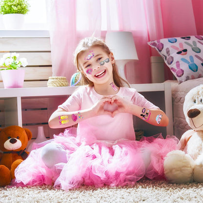HOWAF 10 Blätter Mädchen Tattoo Kinder Prinzessin Einhorn Aufkleber