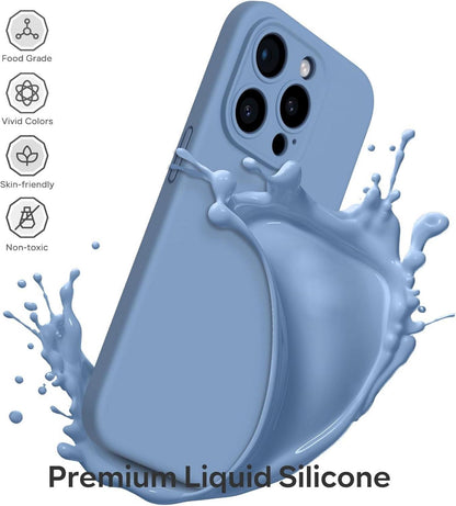 iPhone 15 Pro Max Silikon Hülle 360° Stoßfest Blau