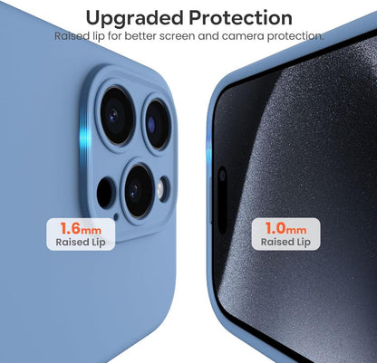 iPhone 15 Pro Max Hülle – Silikon Case 360° stoßfest Schutzhülle Blau