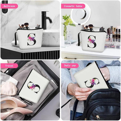 Aucuu Kosmetiktasche Damen Leinwand Make-up Groß Kapazität