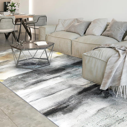 Schwarzer Teppich 200x300 Moderner Kurzflor Wohnzimmer Schlafzimmer