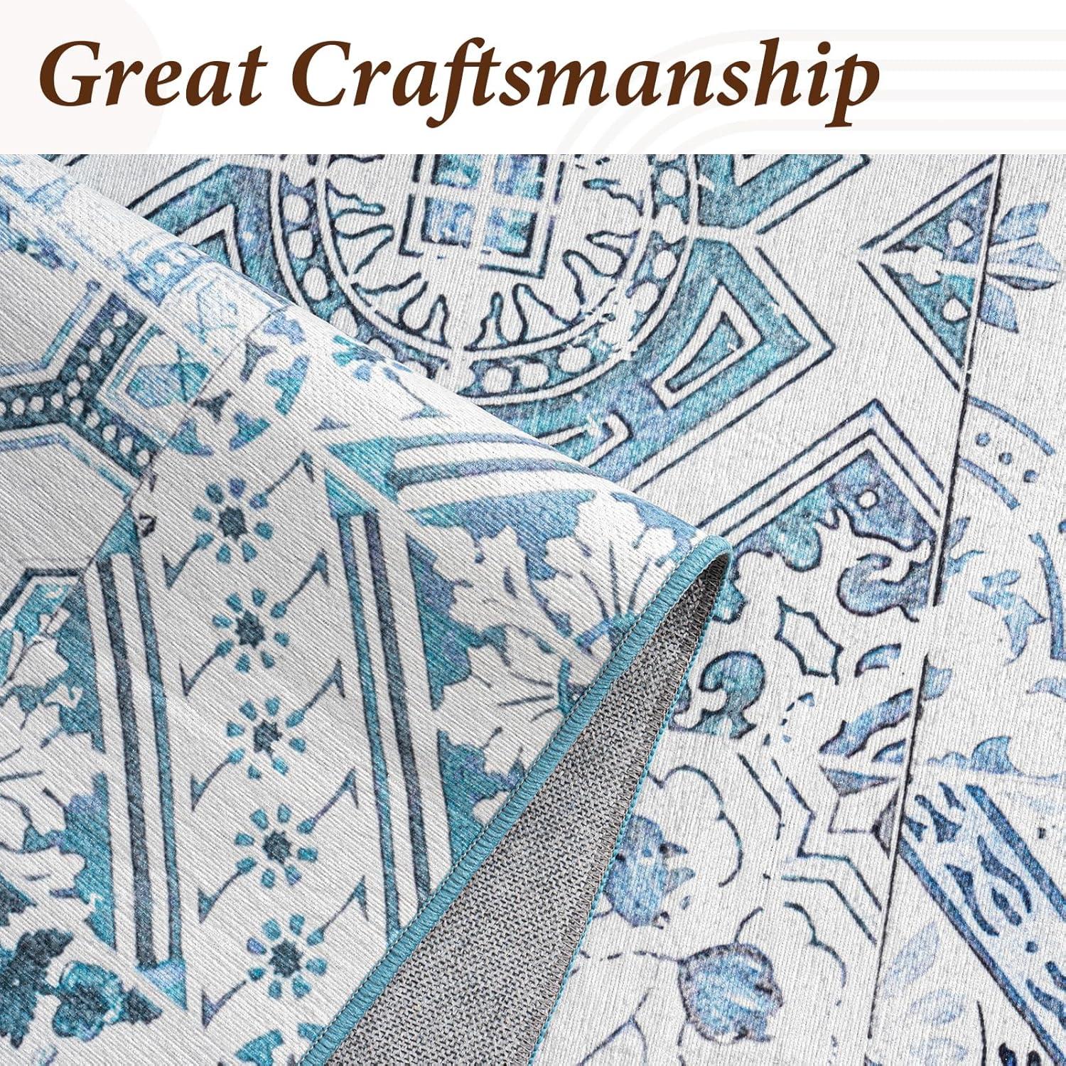 Grün Chenille Teppich Waschbar Rutschfest 160x230 Moderne Design