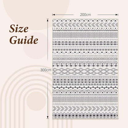 Modernes Vintage-Teppich 200x300 cm Schwarz Boho Style