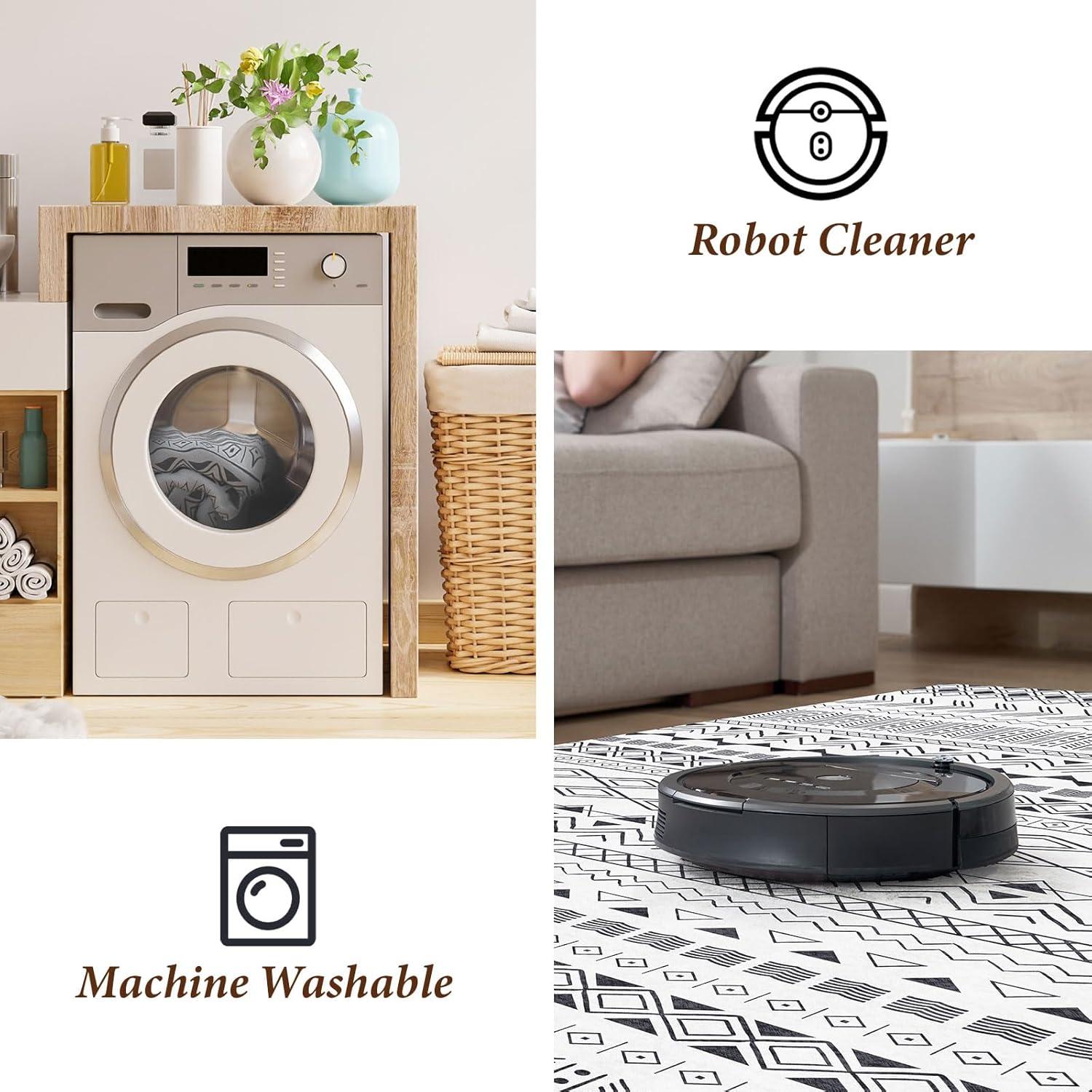 Modernes Outdoor Teppich Ideal für Küche & Esszimmer Vintage-Optik