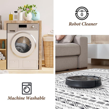Modernes Outdoor Teppich Ideal für Küche & Esszimmer Vintage-Optik