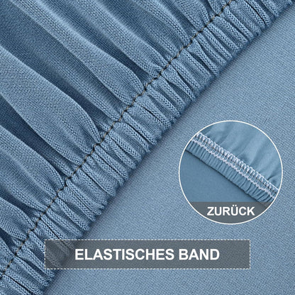 Stuhlhussen 6er Set Stretch – Graublau für Küche & Co.