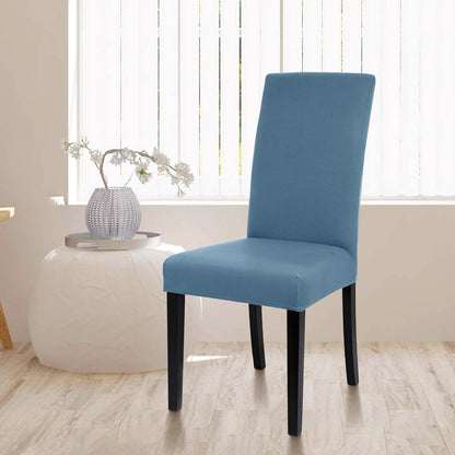 Stuhlhussen 6er Set Stretch – Graublau für Küche & Co.