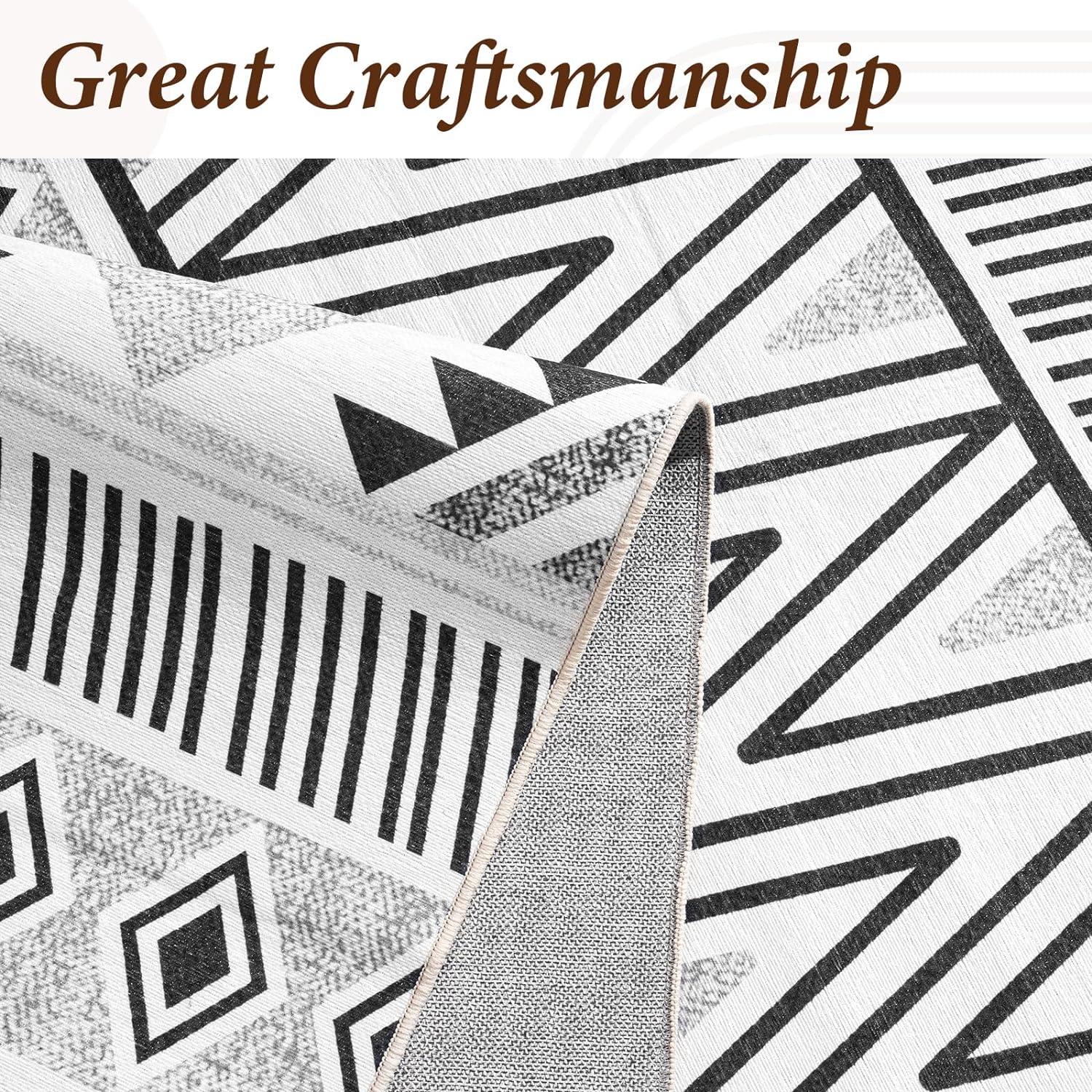 Vamcheer Moderner Outdoor Teppich Grau 120x170 cm Geometrisches Design