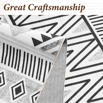 Vamcheer Moderner Outdoor Teppich Grau 120x170 cm Geometrisches Design