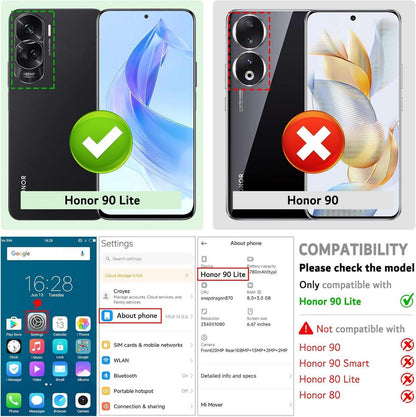 Leder Handyhülle für Honor 90 Lite