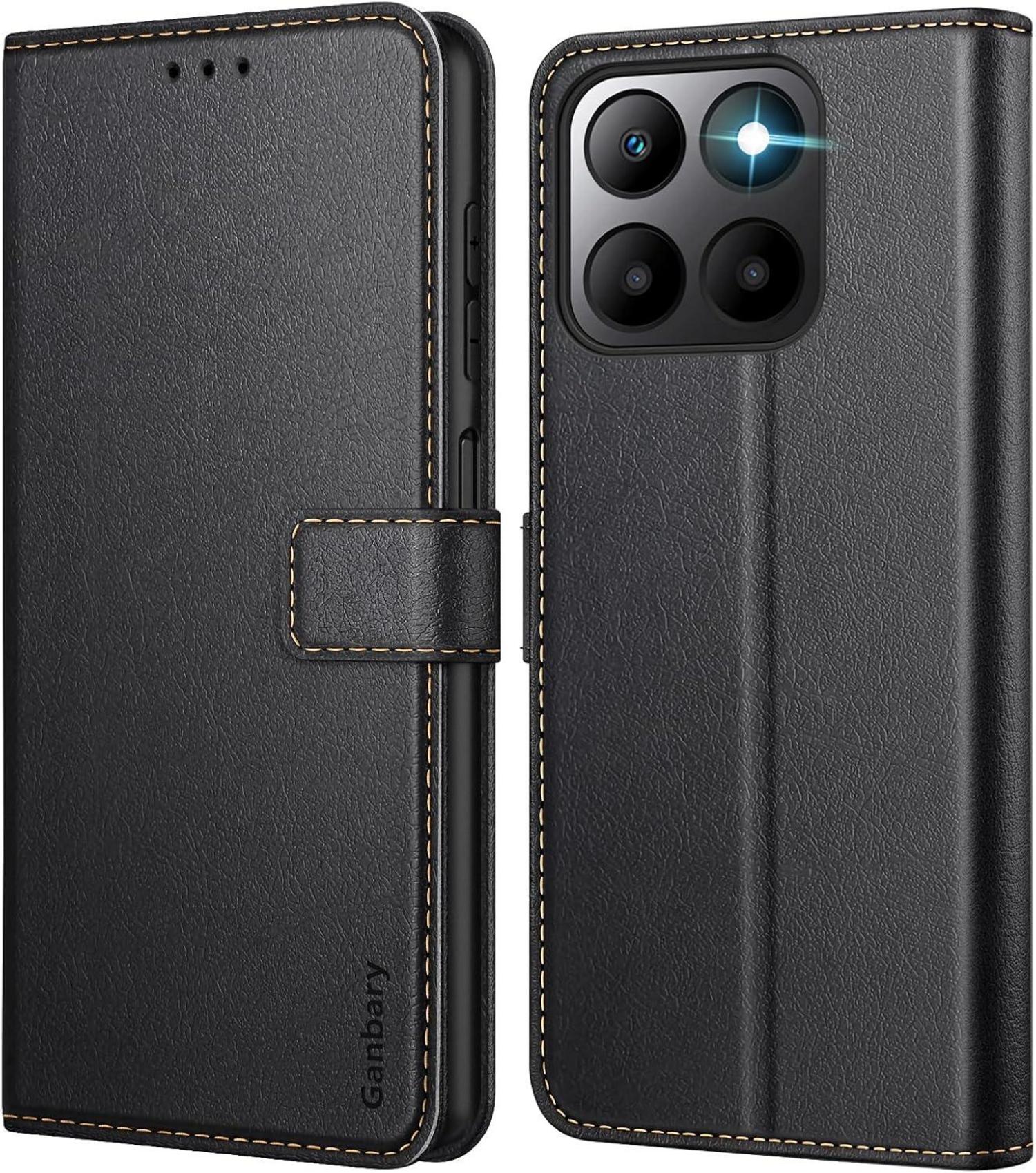 Honor 70 Lite Leder Handyhülle mit Kartenschlitzen und Standfunktion