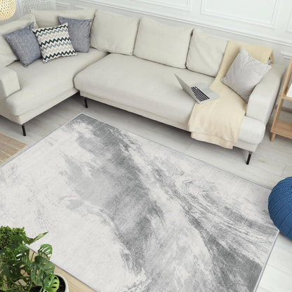 Kurzflor Teppich Moderner Design Flauschig Waschbar Groß Anti-Rutsch