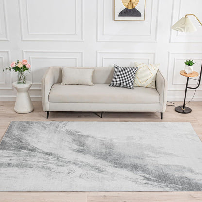 Teppich Wohnzimmer Kurzflor Moderner Schlafzimmer Flauschiger Waschbar