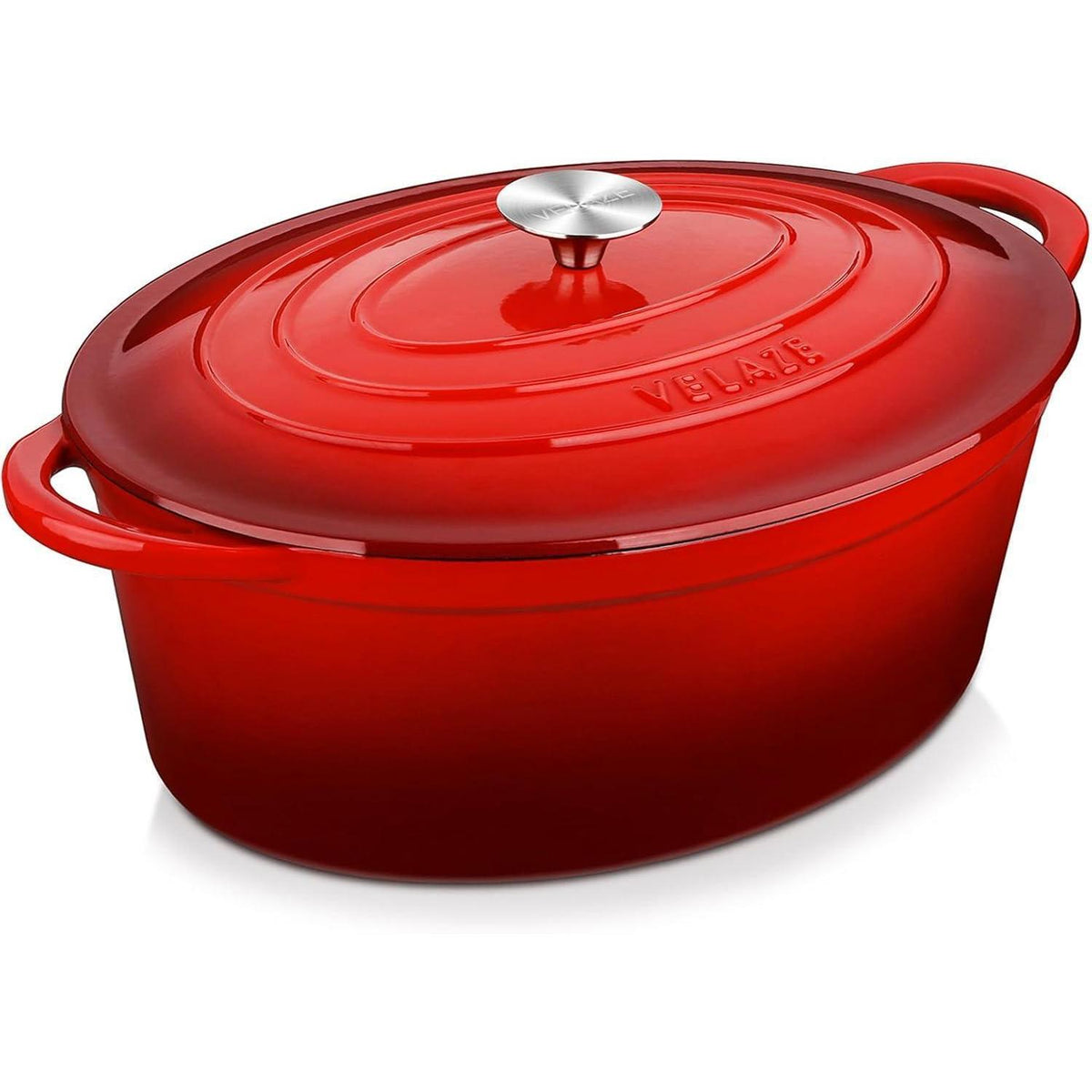 Emaillierter Gusseisen-Dutch Oven 7,5 QT Oval Rot