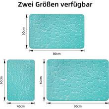Memory Foam Badematte rutschfest, blaugrün, 60x90 cm