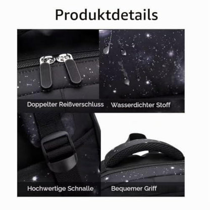 Schulrucksack Jungen Trolley Set mit Lunch Tasche & Federmäppchen Dunkelblau